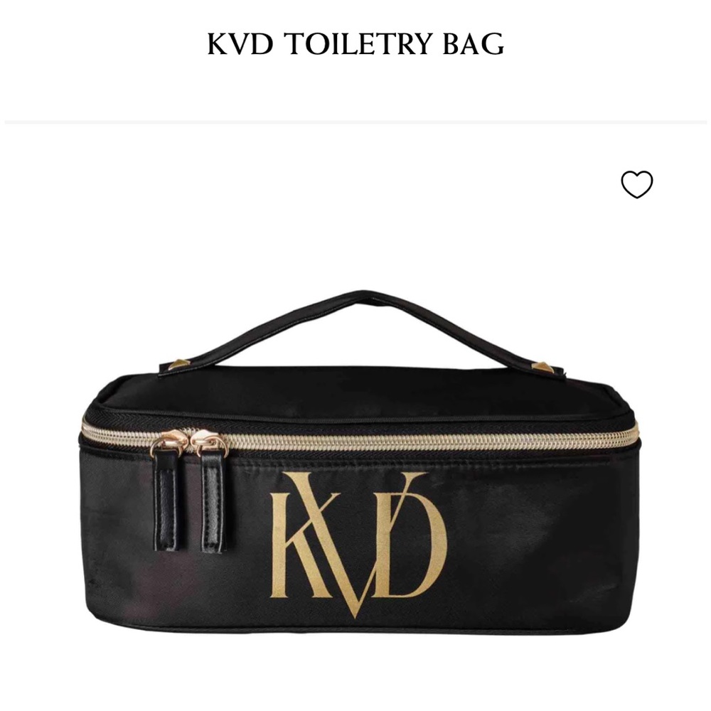 KVD Beauty Toiletry Bag and Clamshell Mirror Bundle